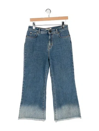 Pre-owned Weekend Max Mara Mid-rise Wide Leg Jeans In Blue