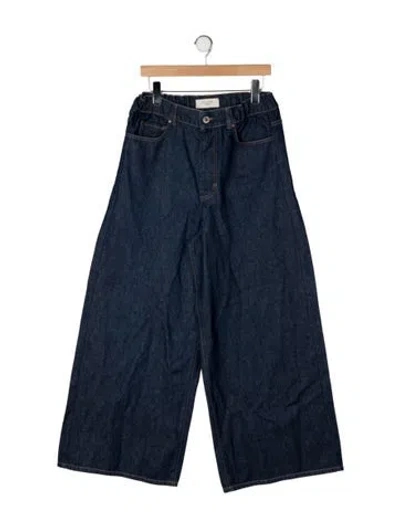 Pre-owned Weekend Max Mara Mid-rise Wide Leg Jeans In Blue