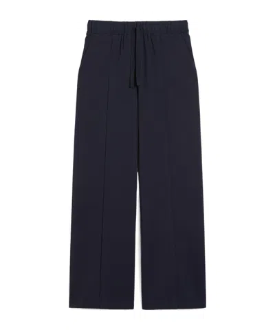 Weekend Max Mara Milano-knit Jersey Trousers In Black