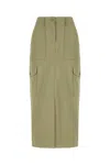 Weekend Max Mara Green Calais Midi Skirt In Salvia