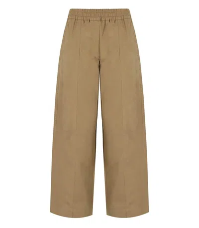 Weekend Max Mara Milva Terra Cropped Trousers In Brown