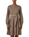 Weekend Max Mara Mini Belted Dress In Brown