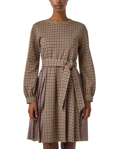 Weekend Max Mara Mini Belted Dress In Brown