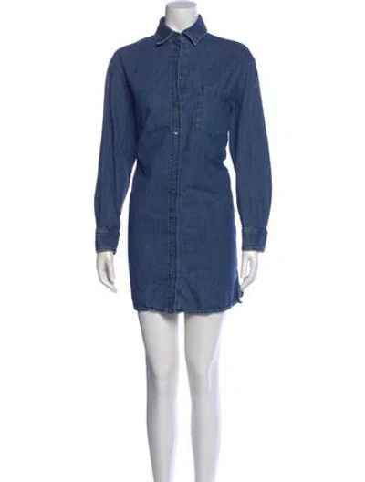 Pre-owned Weekend Max Mara Mini Dress In Blue