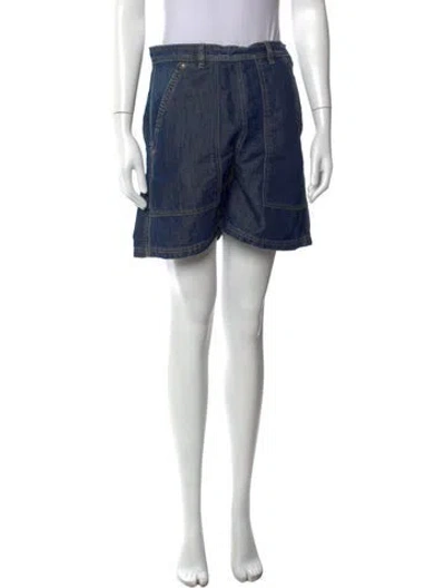 Pre-owned Weekend Max Mara Mini Shorts In Blue