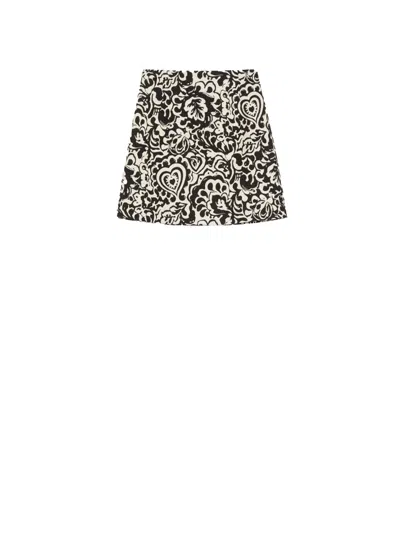Weekend Max Mara Mini Skirt Black White
