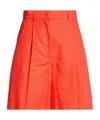 Weekend Max Mara Minimal Solid Shorts In Red