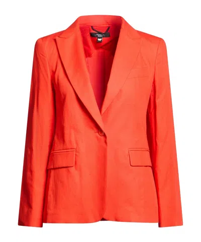 Weekend Max Mara Minimalist Long-sleeve Blazer In Orange