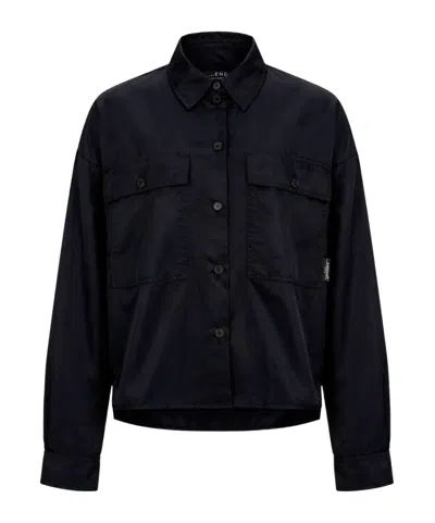 Weekend Max Mara Minimalist Long-sleeved Shirt In Blue