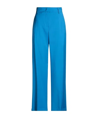 Weekend Max Mara Minimalist Loose Dress Pants In Blue