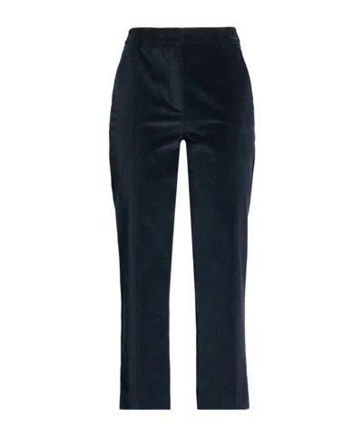 Weekend Max Mara Minimalist Straightleg Corduroy Pants In Blue