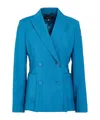 Weekend Max Mara Minimalist Wool Blazer In Blue