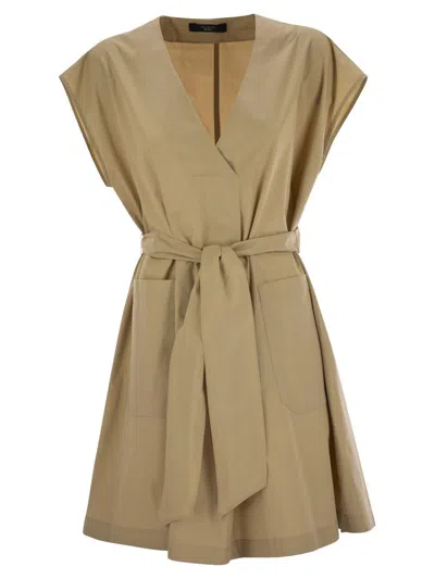 Weekend Max Mara Mitico V-neck Belted Dress In Black