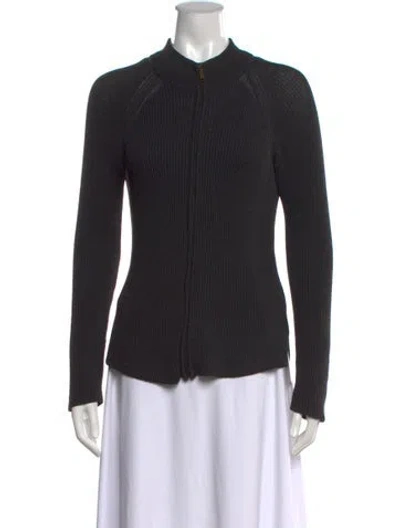 Pre-owned Weekend Max Mara Mock Neck Sweater In Black