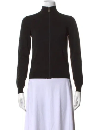 Pre-owned Weekend Max Mara Mock Neck Sweater In Black