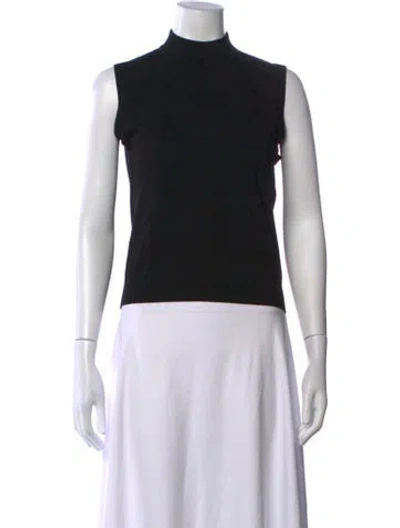 Pre-owned Weekend Max Mara Mock Neck Sweater In Black
