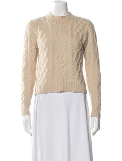 Pre-owned Weekend Max Mara Mock Neck Sweater In Neutral
