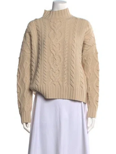 Pre-owned Weekend Max Mara Mock Neck Sweater In Neutral