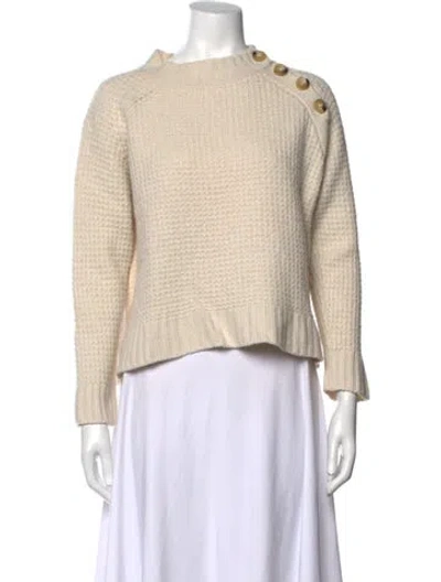 Pre-owned Weekend Max Mara Mock Neck Sweater In Neutrals