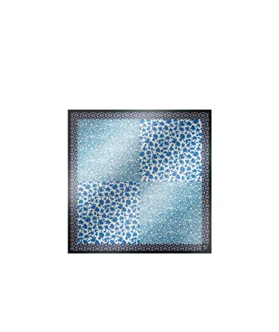 Weekend Max Mara Modal And Printed Silk Shawl In Blue