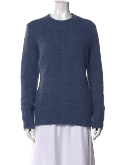 Pre-owned Weekend Max Mara Mohair Crew Neck Sweater In Blue