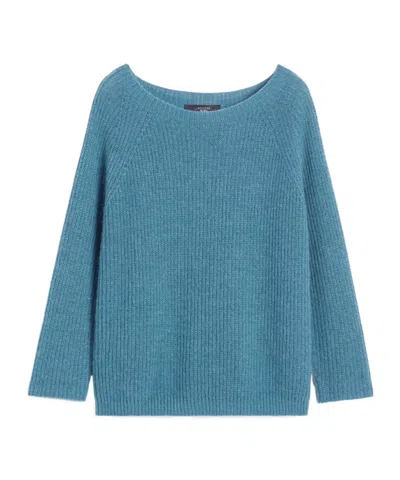 Weekend Max Mara Mohair Yarn Pullover In Blue