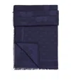 Weekend Max Mara Monogram Jacquard Scarf In Blue