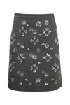 Weekend Max Mara Monza Skirt In Viscose Jersey In Grigio Melange