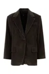 Weekend Max Mara Mud Corduroy Formia Blazer In Brown