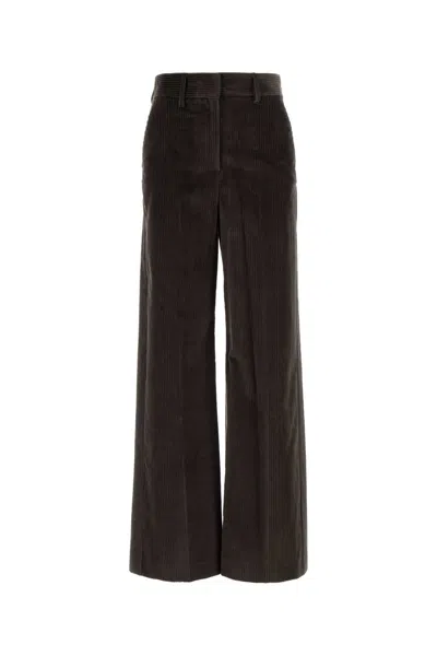 Weekend Max Mara Mud Corduroy Tania Pant In Brown
