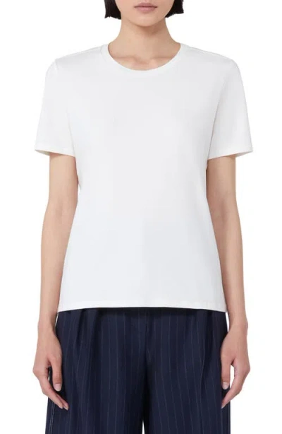 Weekend Max Mara Mulino Stretch Cotton Top In White