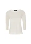 Weekend Max Mara Womens White Multia Round-neck Stretch-cotton T-shirt