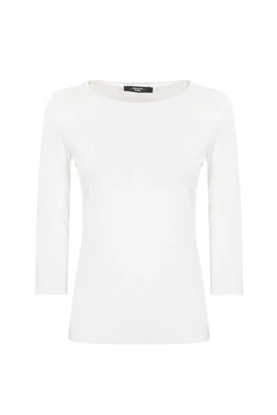 Weekend Max Mara Multia Cotton T-shirt In Off White