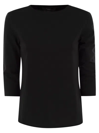 Weekend Max Mara Multia Jersey Boat T Shirt In Black