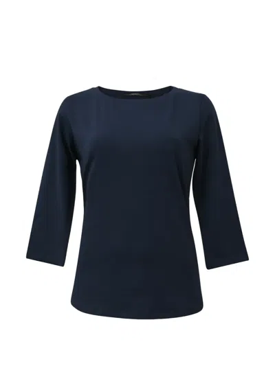 Pre-owned Weekend Max Mara Multia Three-quarter-sleeved Top In Blue