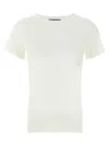Weekend Max Mara Ribbed-neckline T-shirt In White