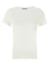 Weekend Max Mara Ribbed-neckline T-shirt In White