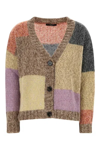 WEEKEND MAX MARA MULTICOLOR ACRYLIC BLEND CAMERA CARDIGAN