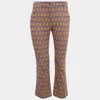 Weekend Max Mara Multicolor Printed Cotton Capri Pants In Brown