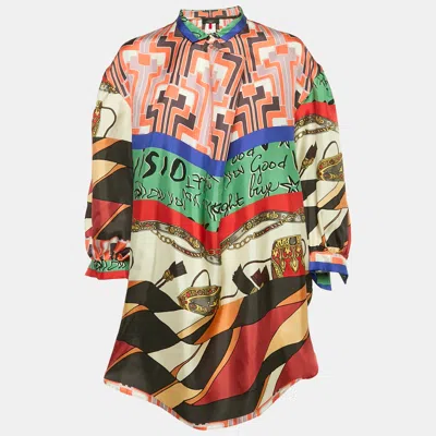 Pre-owned Weekend Max Mara Multicolor Printed Silk Tunic L
