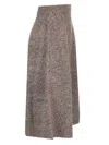 Weekend Max Mara Multicolor Wool Piega Skirt In Gray