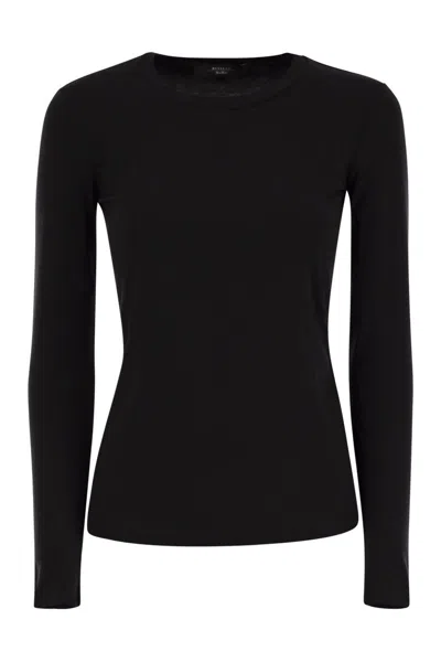 Weekend Max Mara Multie - Viscose Yarn Sweater In Black