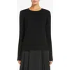 Weekend Max Mara Multie Long Sleeve Jersey Knit Top In Black