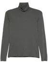 Weekend Max Mara Multif Turtleneck Stretch Viscose Top In Gray