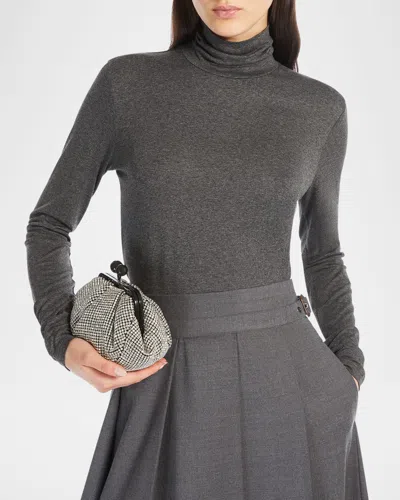 WEEKEND MAX MARA MULTIF TURTLENECK STRETCH VISCOSE TOP