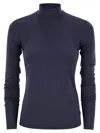 Weekend Max Mara Turtleneck Knit Sweater In Blue