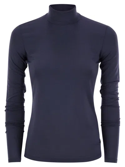 Weekend Max Mara Turtleneck Knit Sweater In Blu