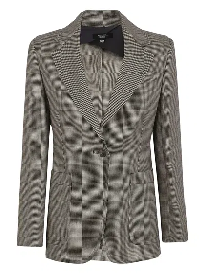 Weekend Max Mara Muschio Checked Tailored Blazer In Black