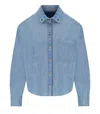 Weekend Max Mara Musette Chambray Cotton Shirt In Blue