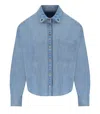 Weekend Max Mara Musette Light Blue Shirt In Blue